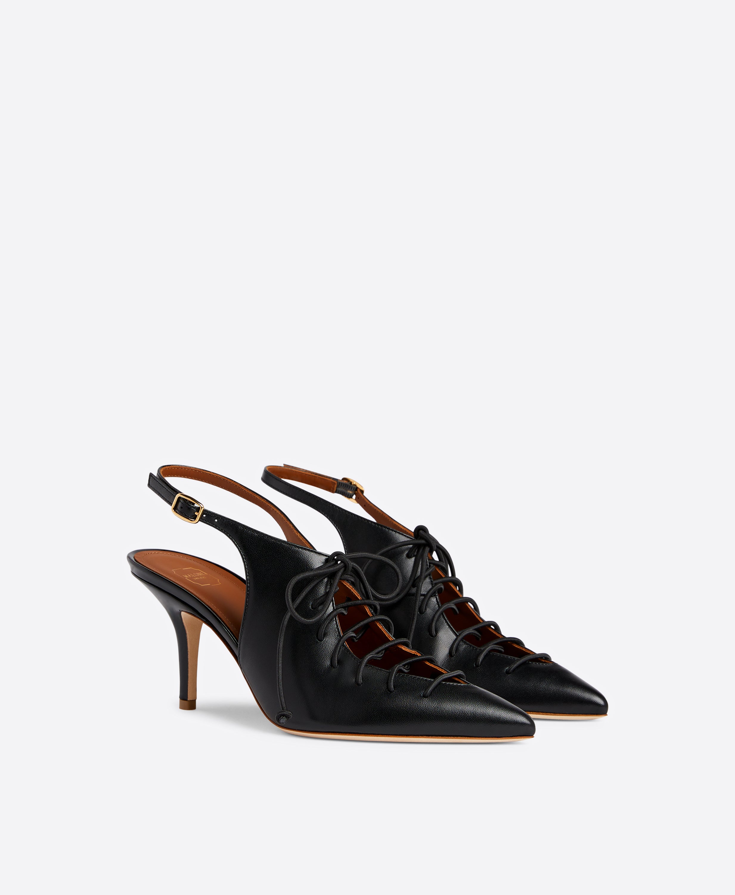 Patent store leather slingbacks