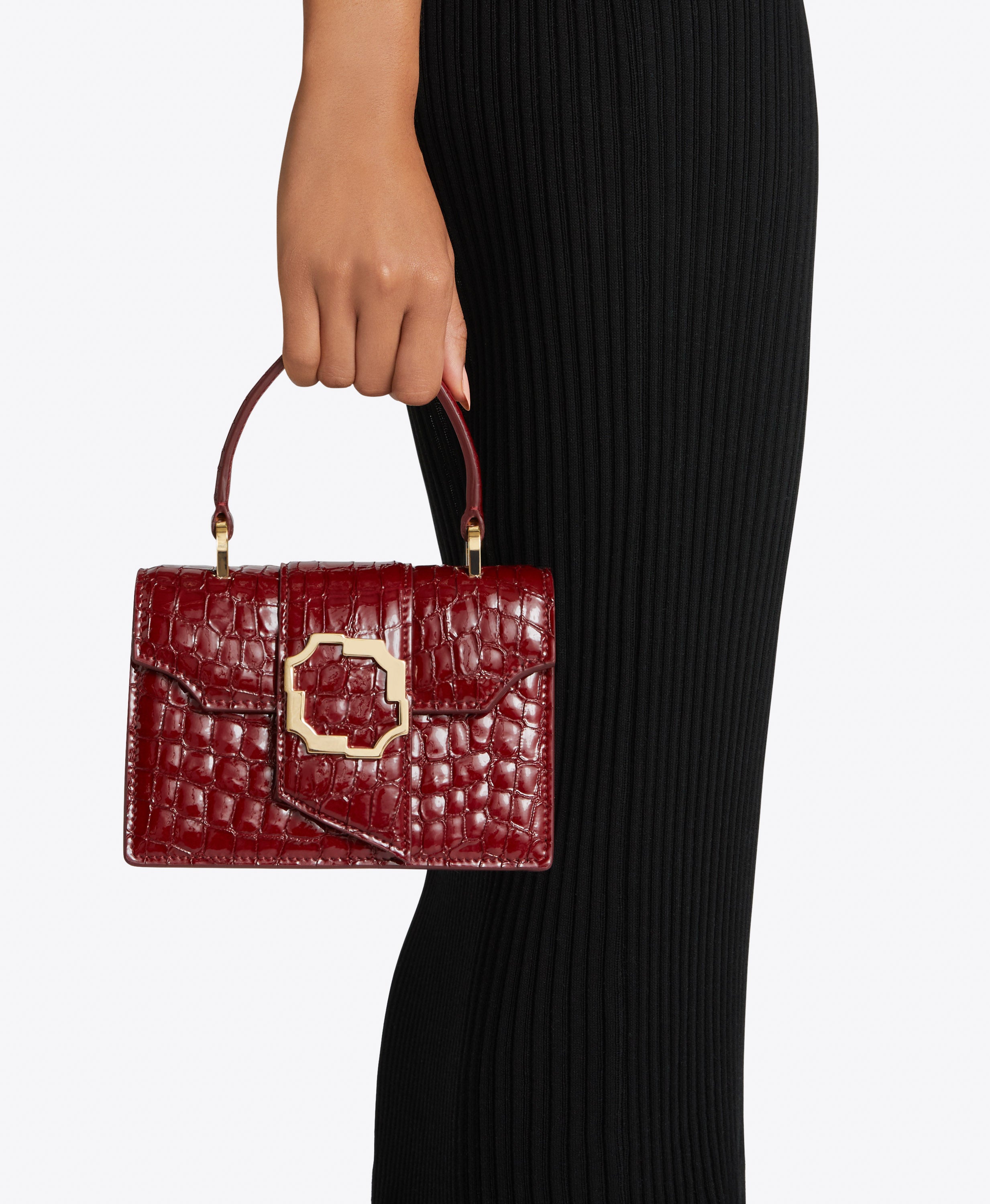 Burgundy 2024 patent handbag