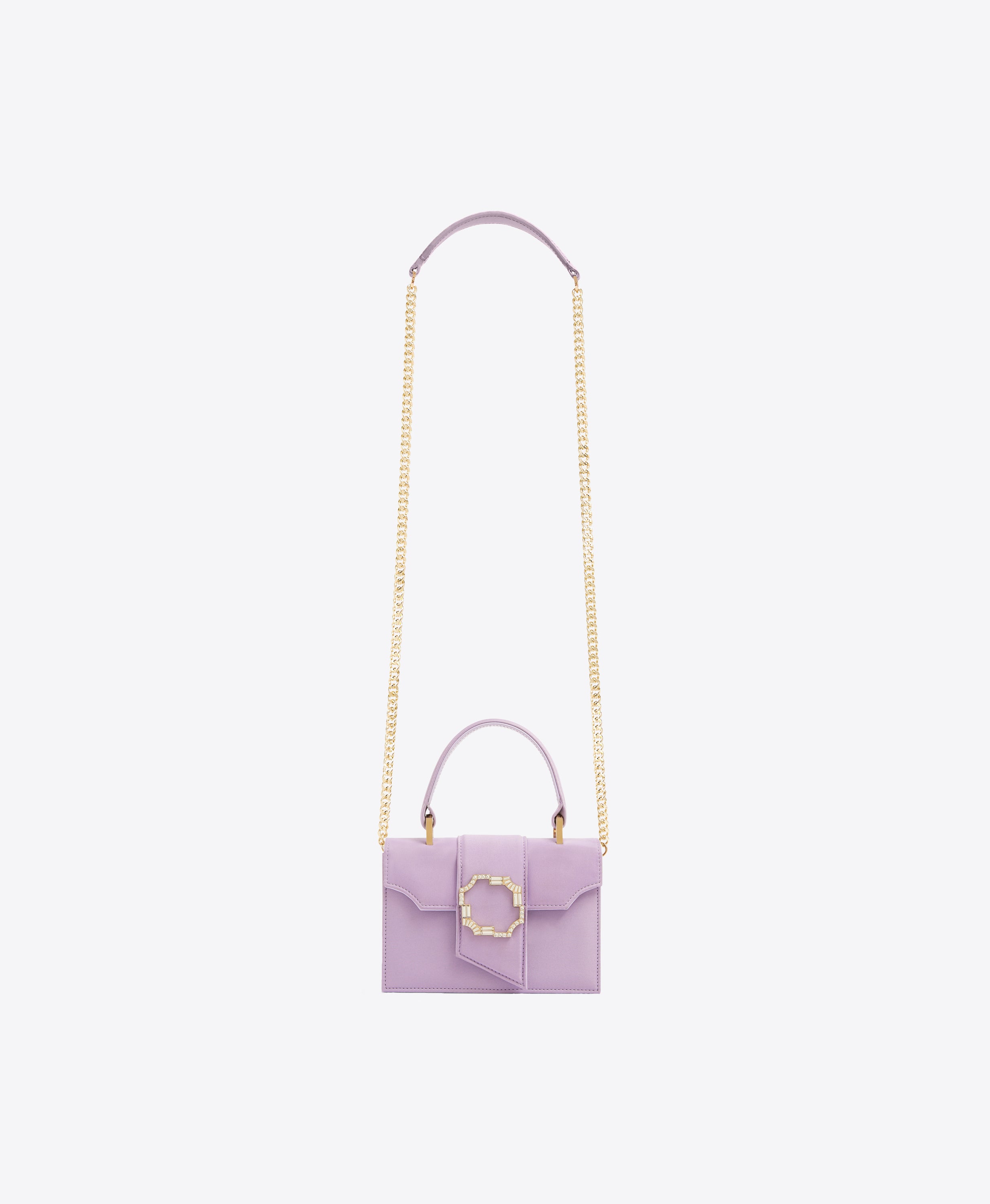 Crossbody Bag Genuine Italian Leather Handbag Lilac | Sarta | SilkFred US