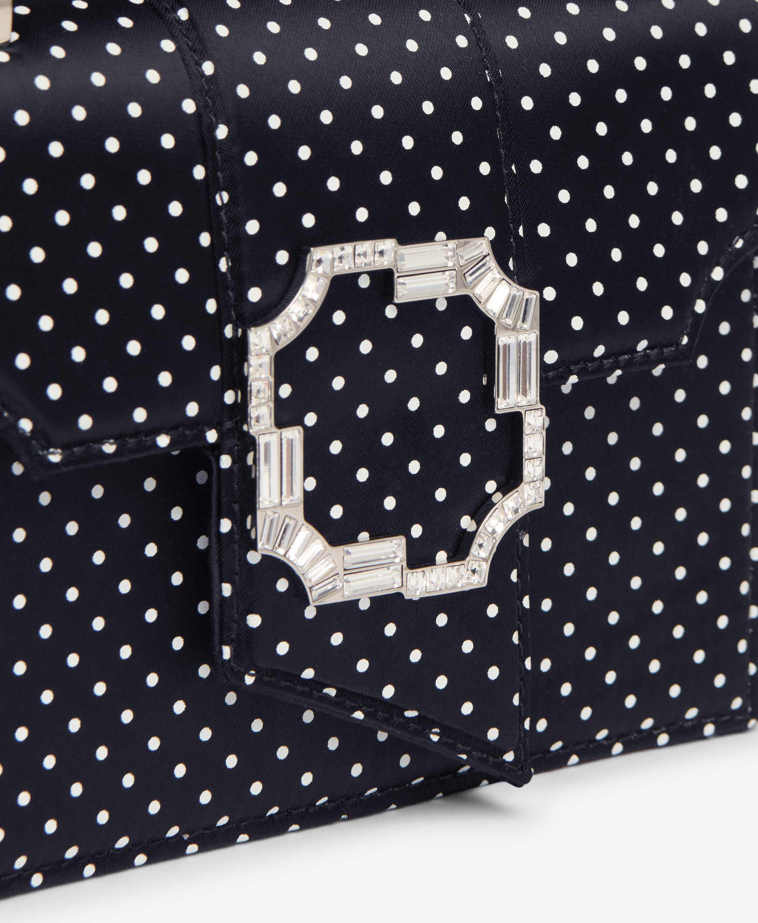 Black top and white polka dot Melona Handbag,