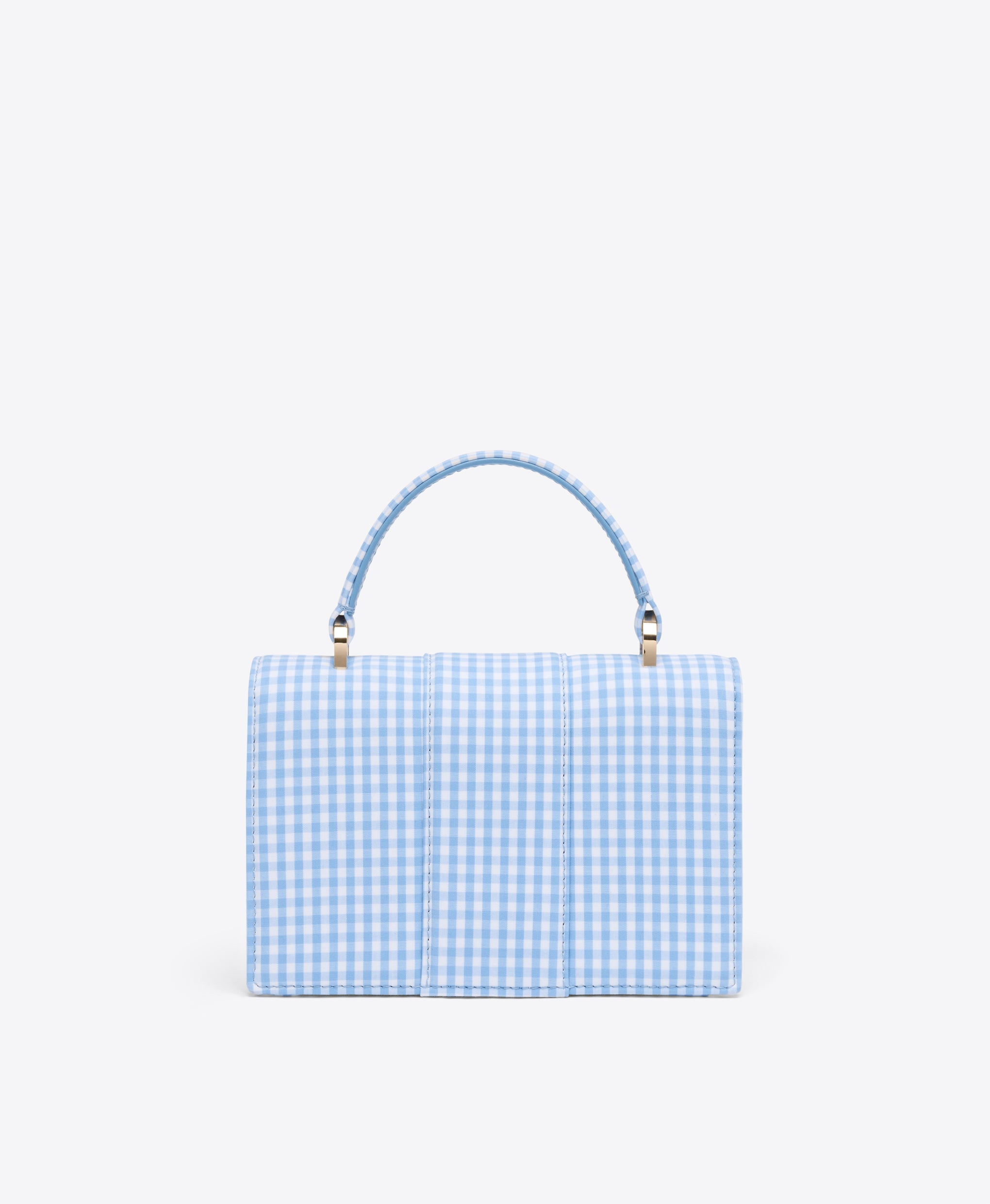 Audrey Mini 61 Blue Gingham Handbag Malone Souliers