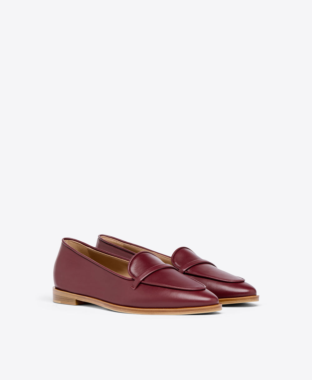 Barry Rosewood Leather Almond Toe Loafers Malone Souliers