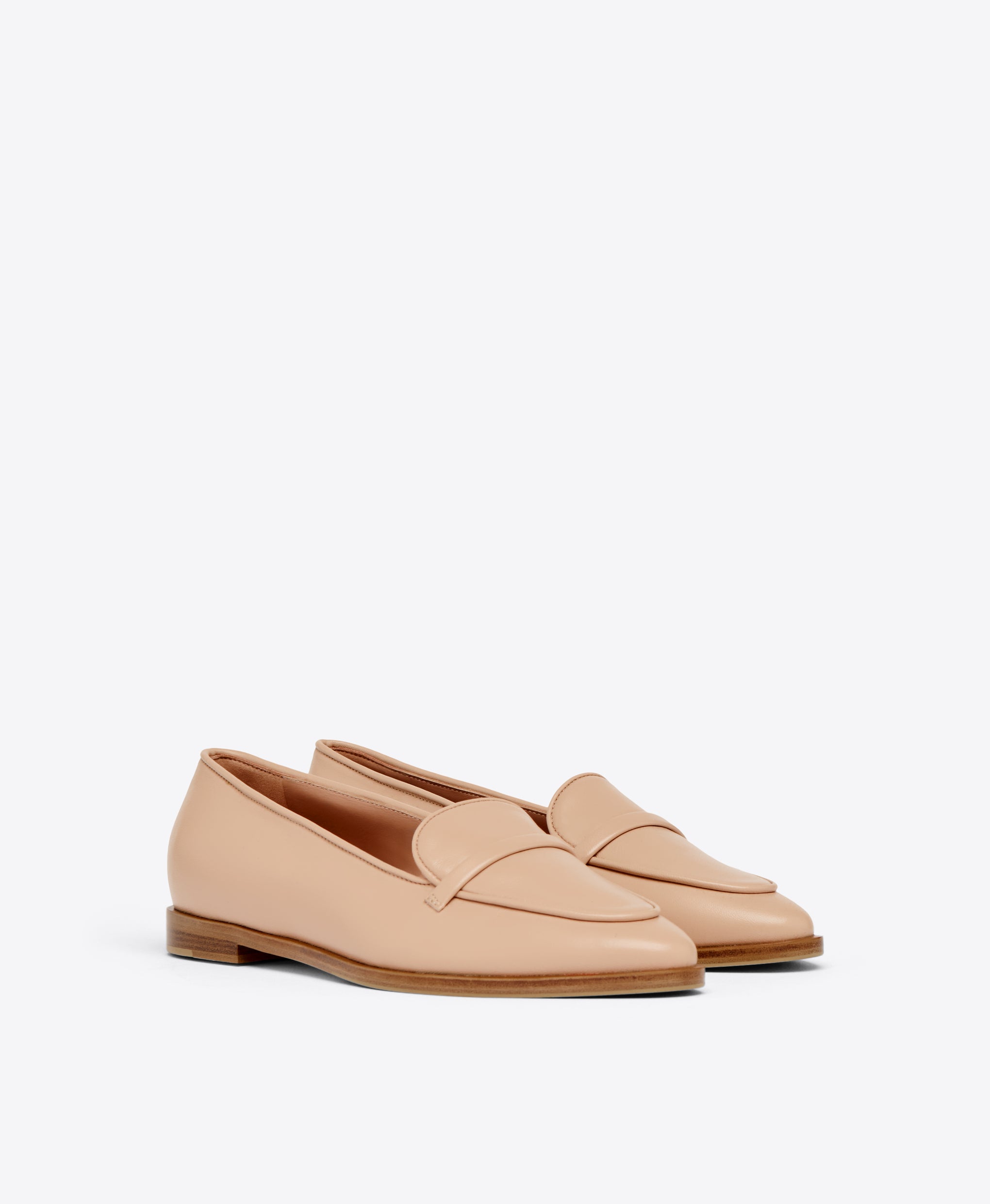 Beige Leather Loafers Malone Souliers