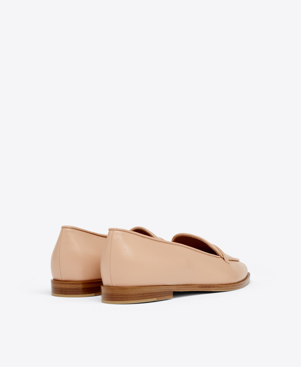 Beige Leather Loafers Malone Souliers