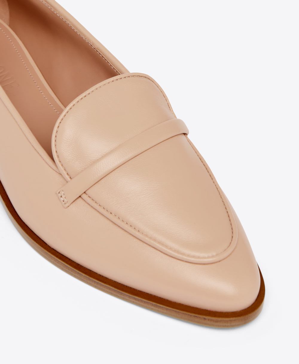 Beige Leather Loafers Malone Souliers