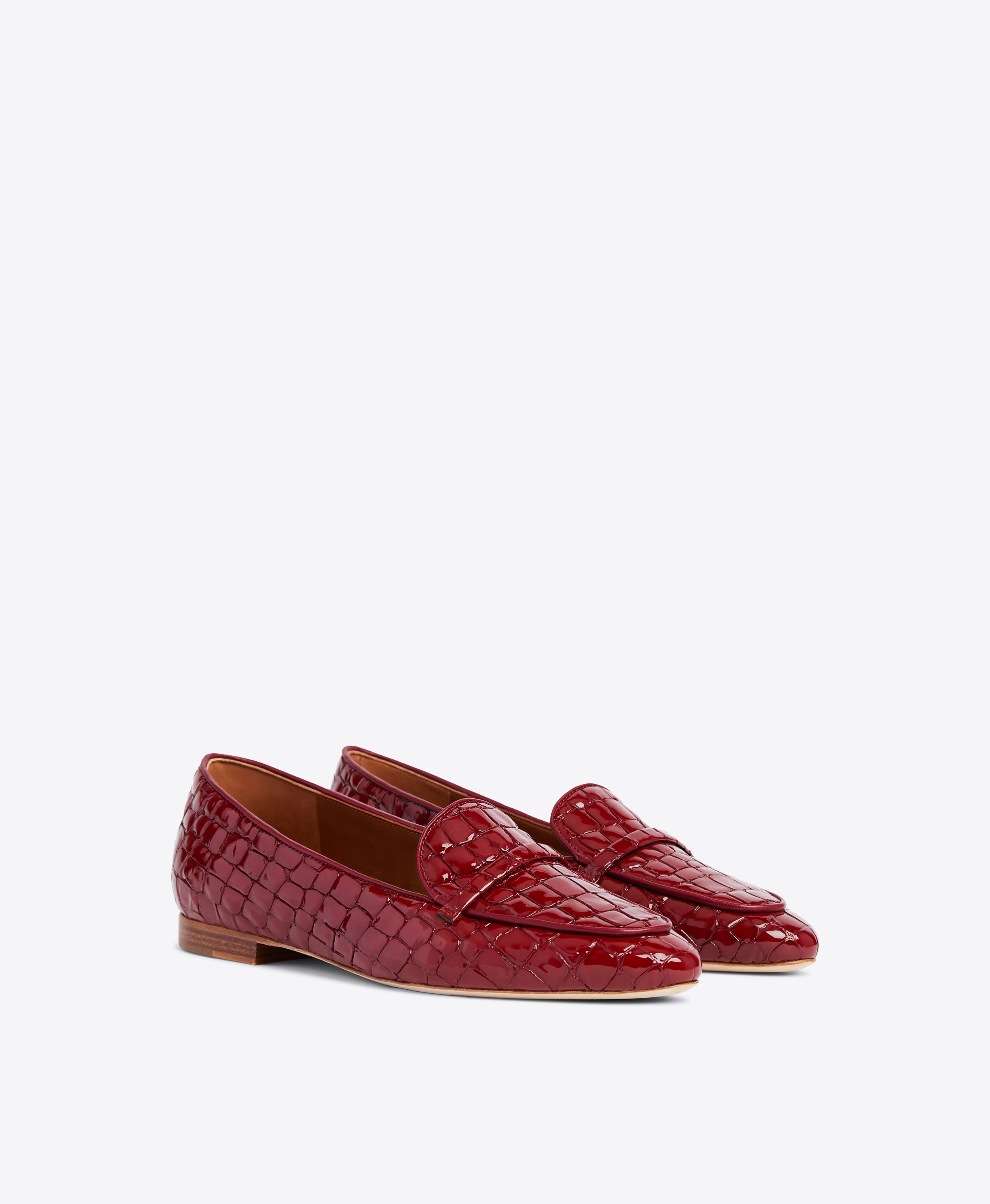 Burgundy patent cheap loafers womens