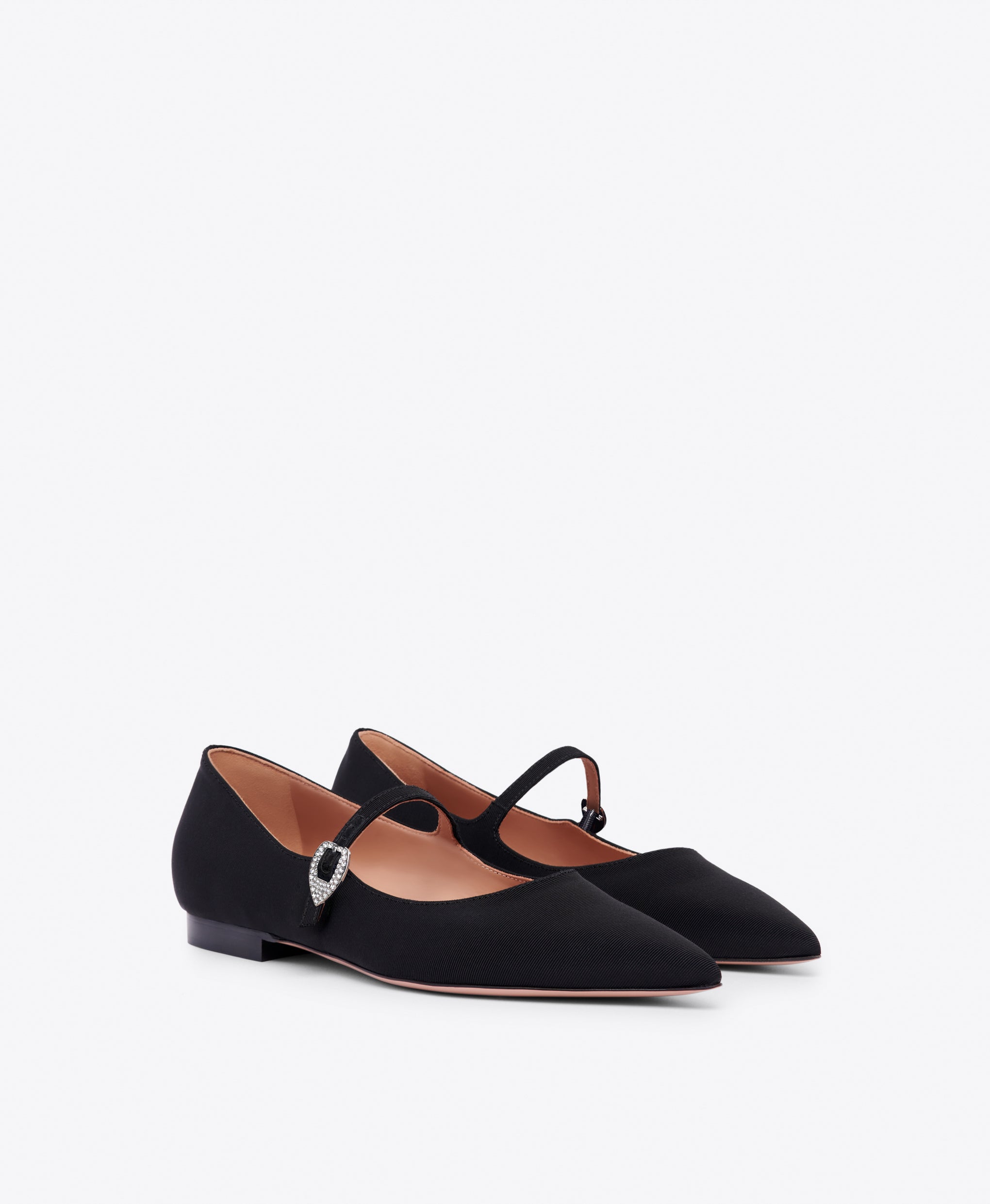 Kate Flat Black Grosgrain Mary-Jane Flats Malone Souliers