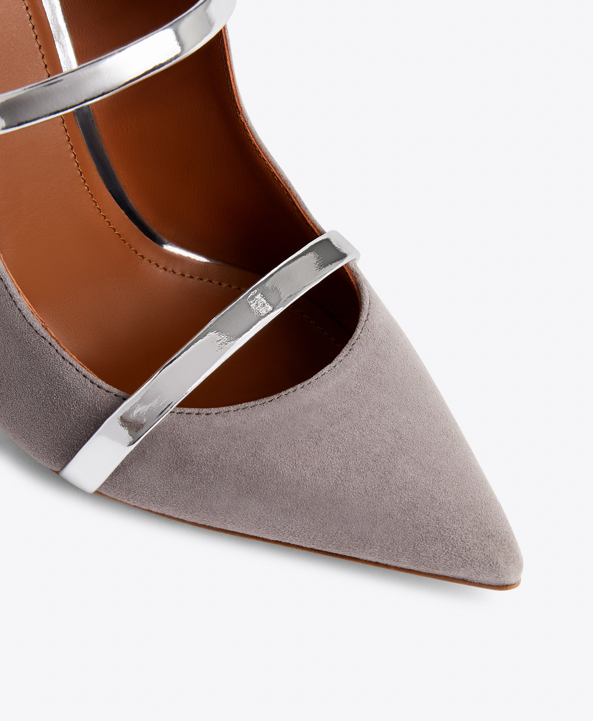 Grey hot sale suede mules