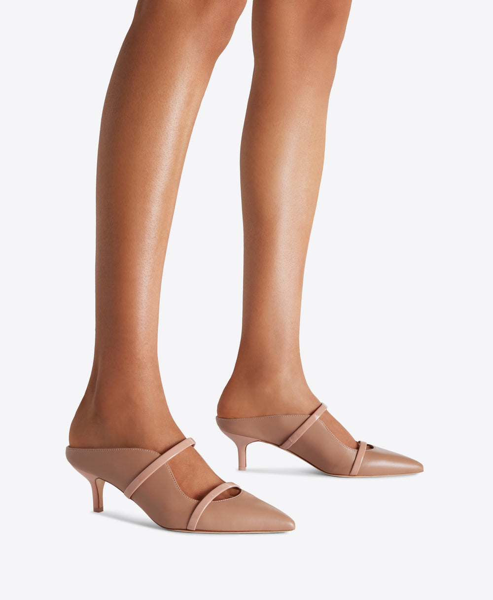 Blush Leather Kitten Heels Malone Souliers