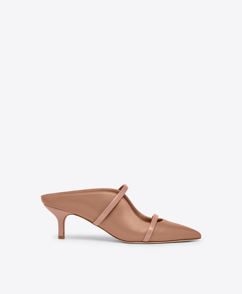 Blush Leather Kitten Heels Malone Souliers