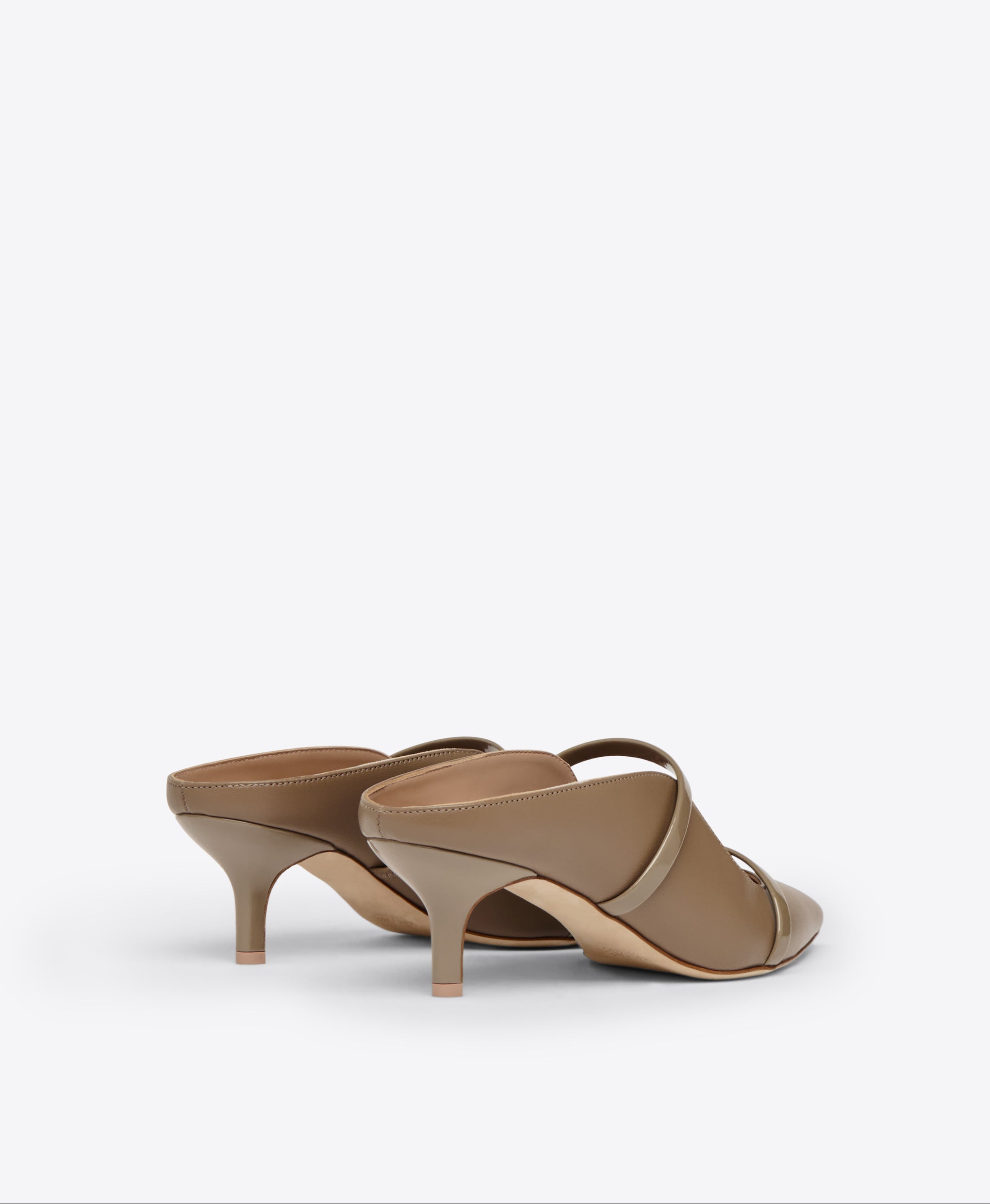 Taupe Leather Kitten Heels Malone Souliers