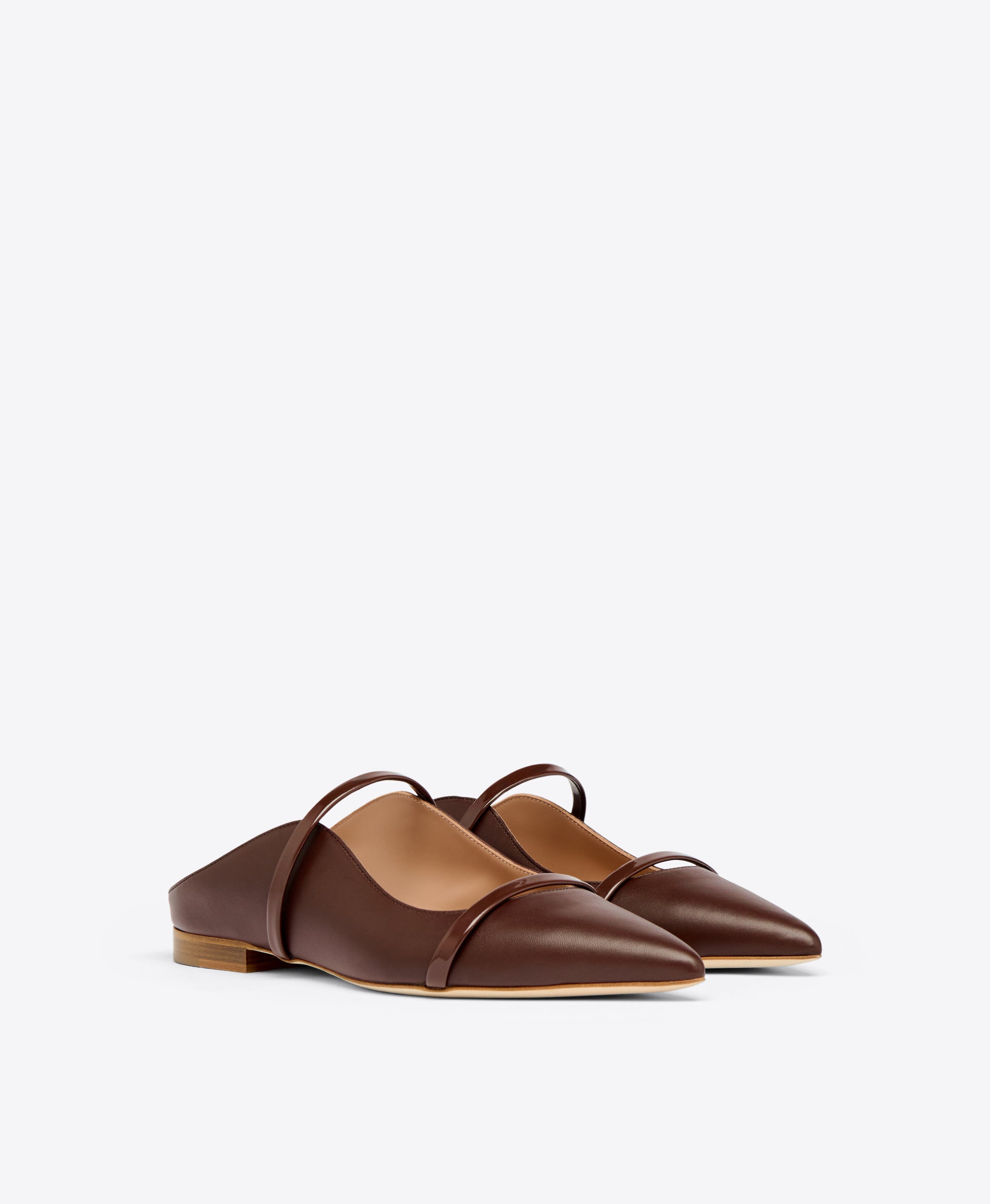 Brown Leather Flat Mules Malone Souliers