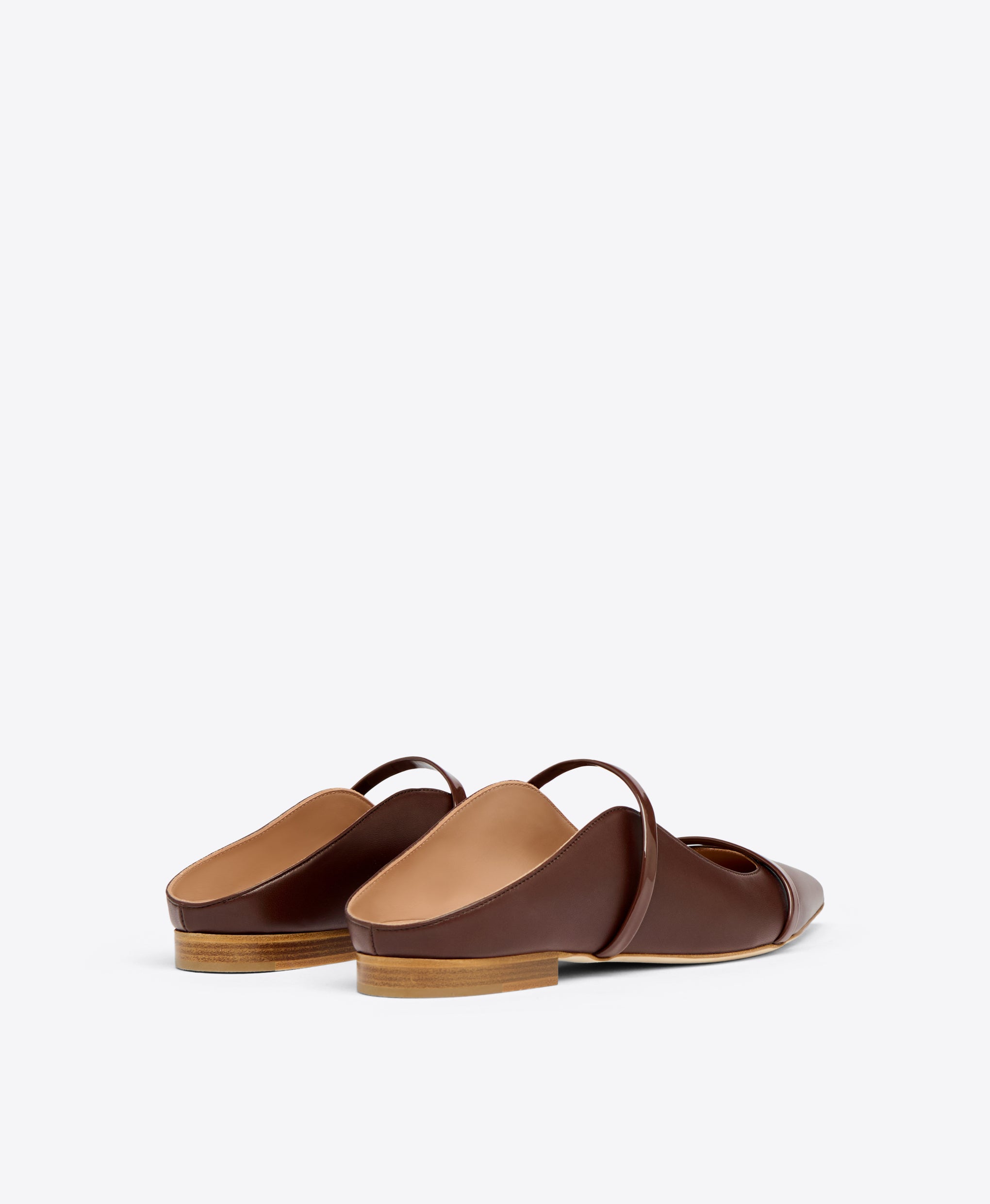 Brown Leather Flat Mules Malone Souliers