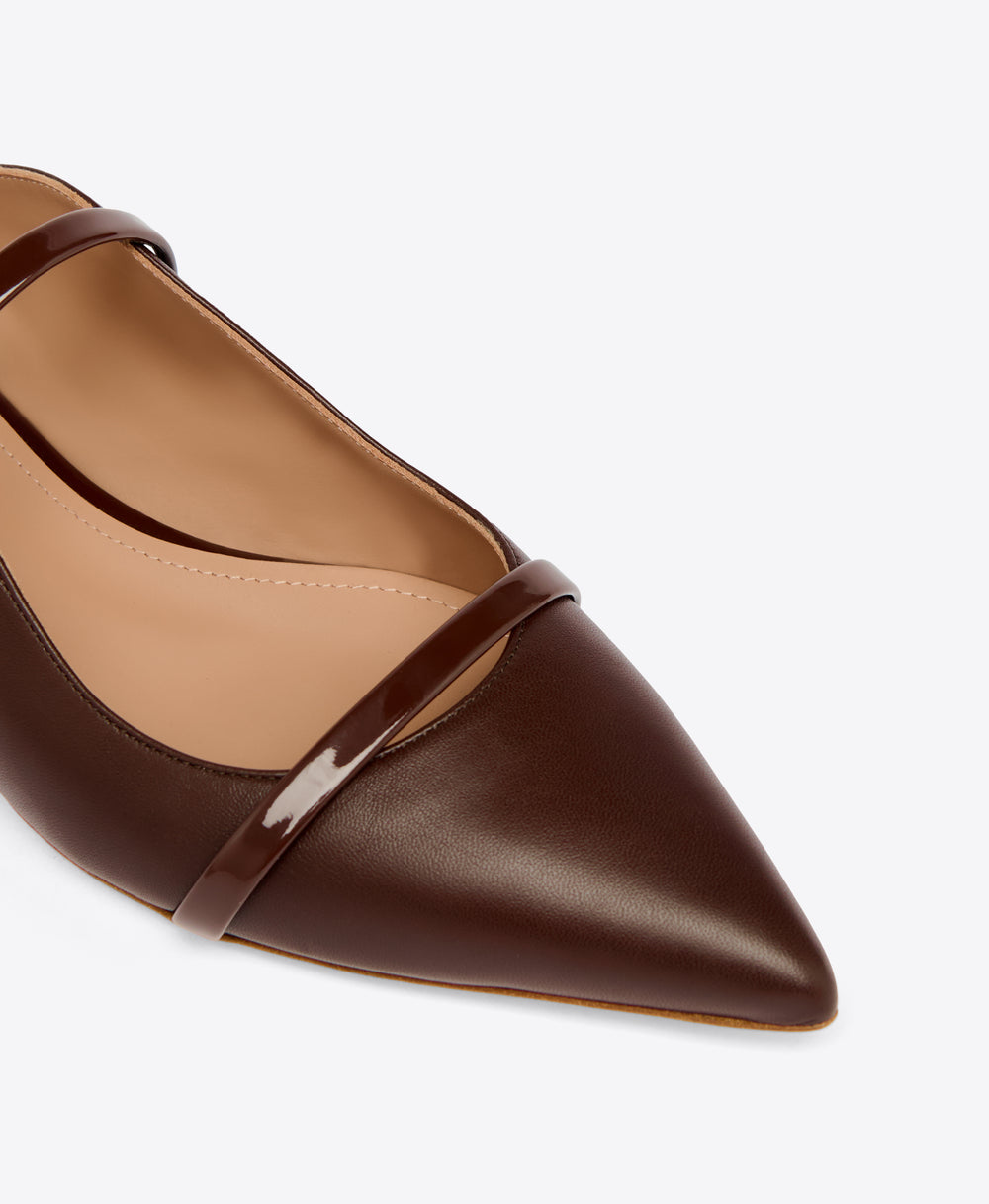 Brown Leather Flat Mules Malone Souliers