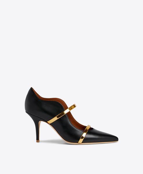 Real Leather Maureen Pump 100mm in Black Size 35 by Malone Souliers