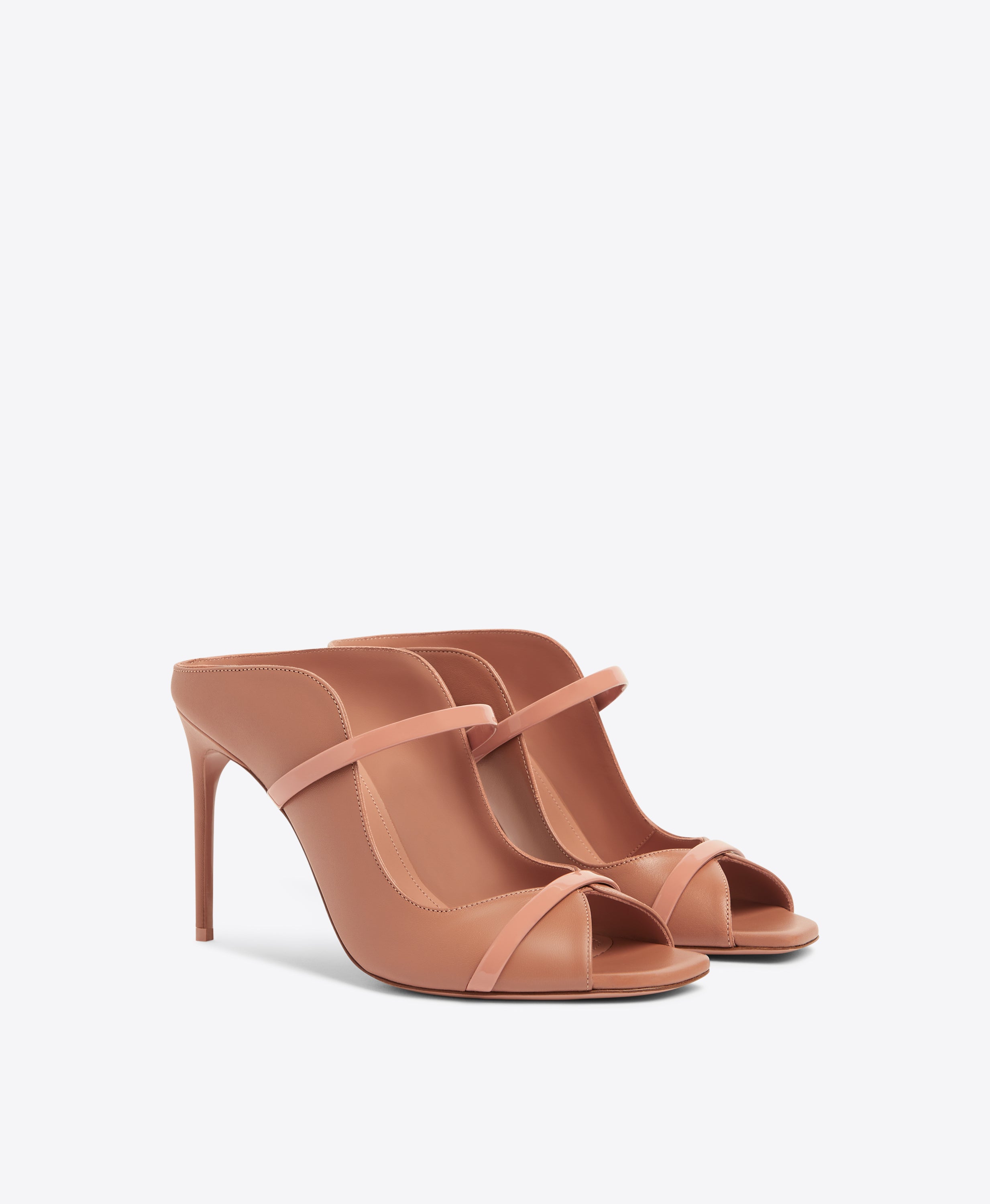 Nude leather heeled outlet sandals