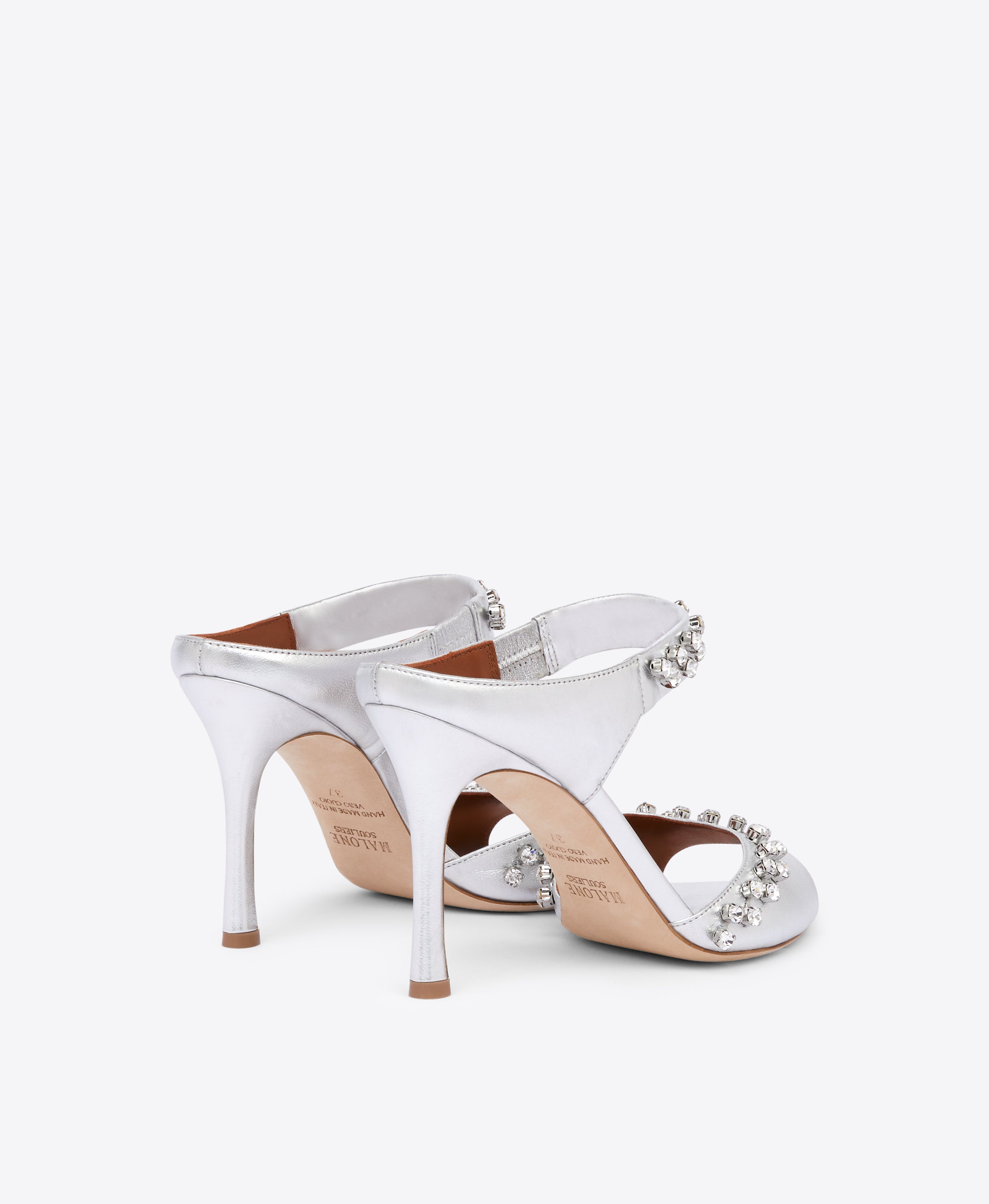 AQUAZZURA So Nude 85 mirrored-leather slingback sandals | NET-A-PORTER