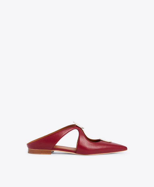 Burgundy Suede Loafers Pointy Toe Low Heel Wine Red Leather 