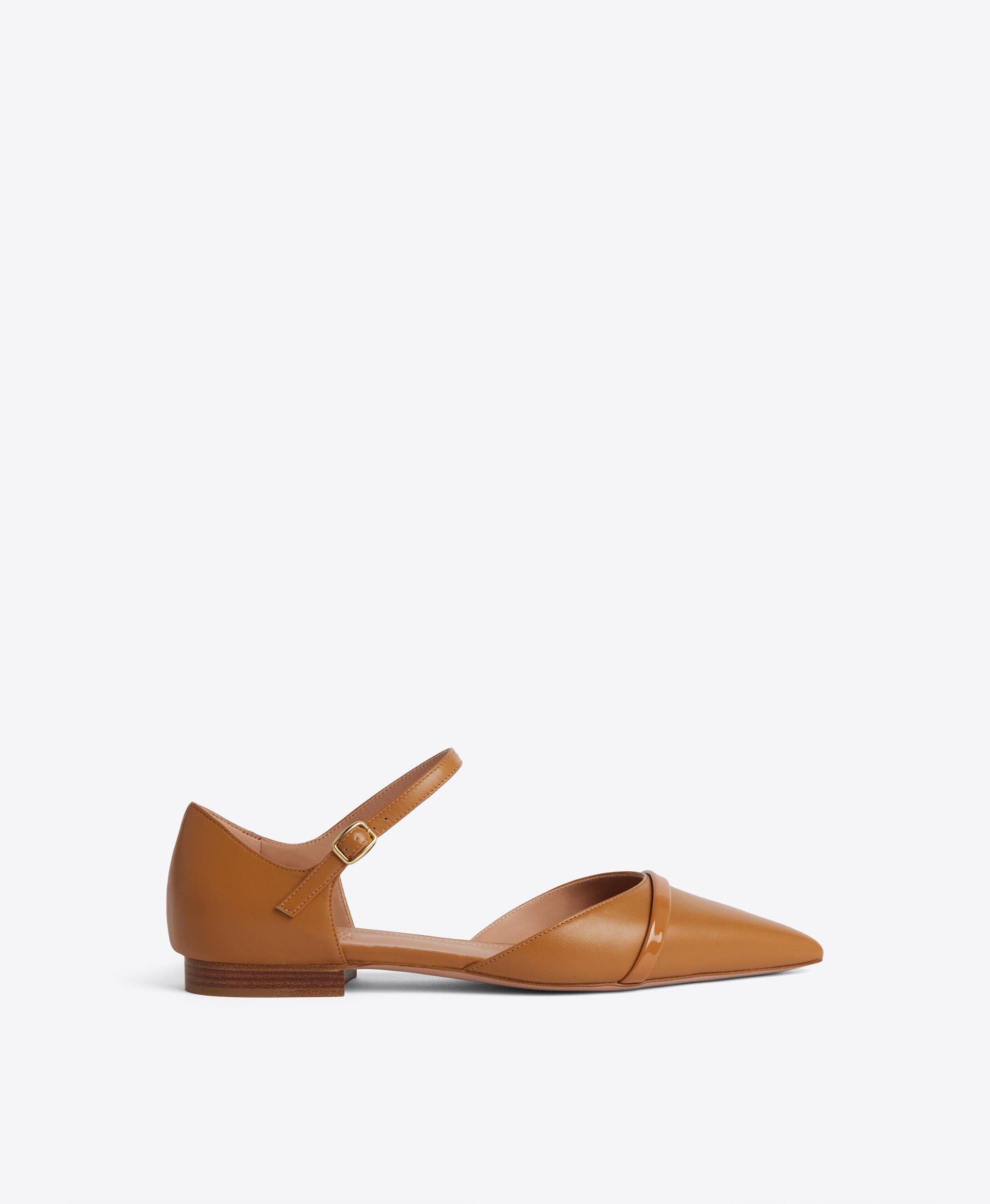 Ulla Flat in Toffee Brown Nappa Leather Malone Souliers