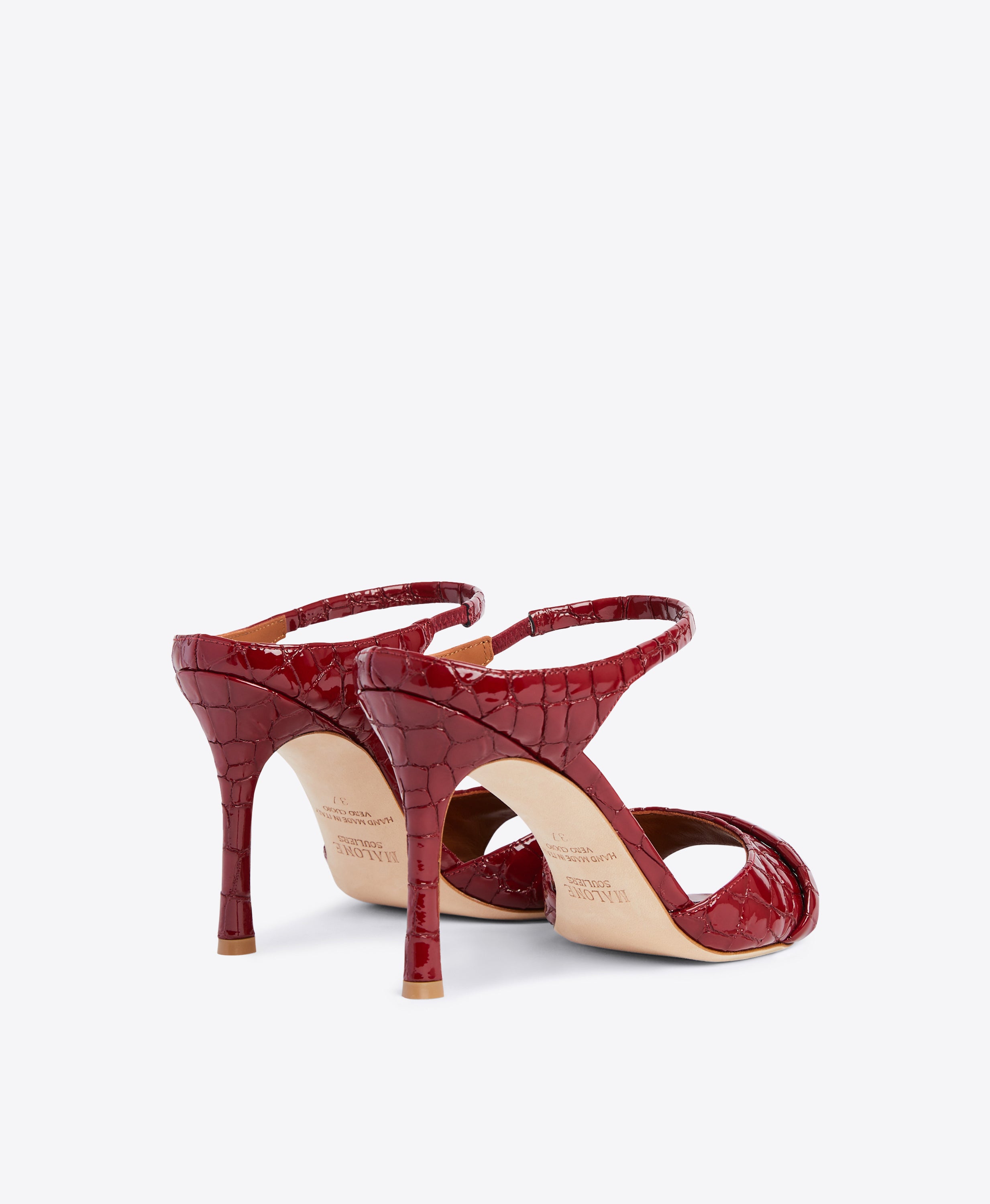 Burgundy hotsell sandals heels