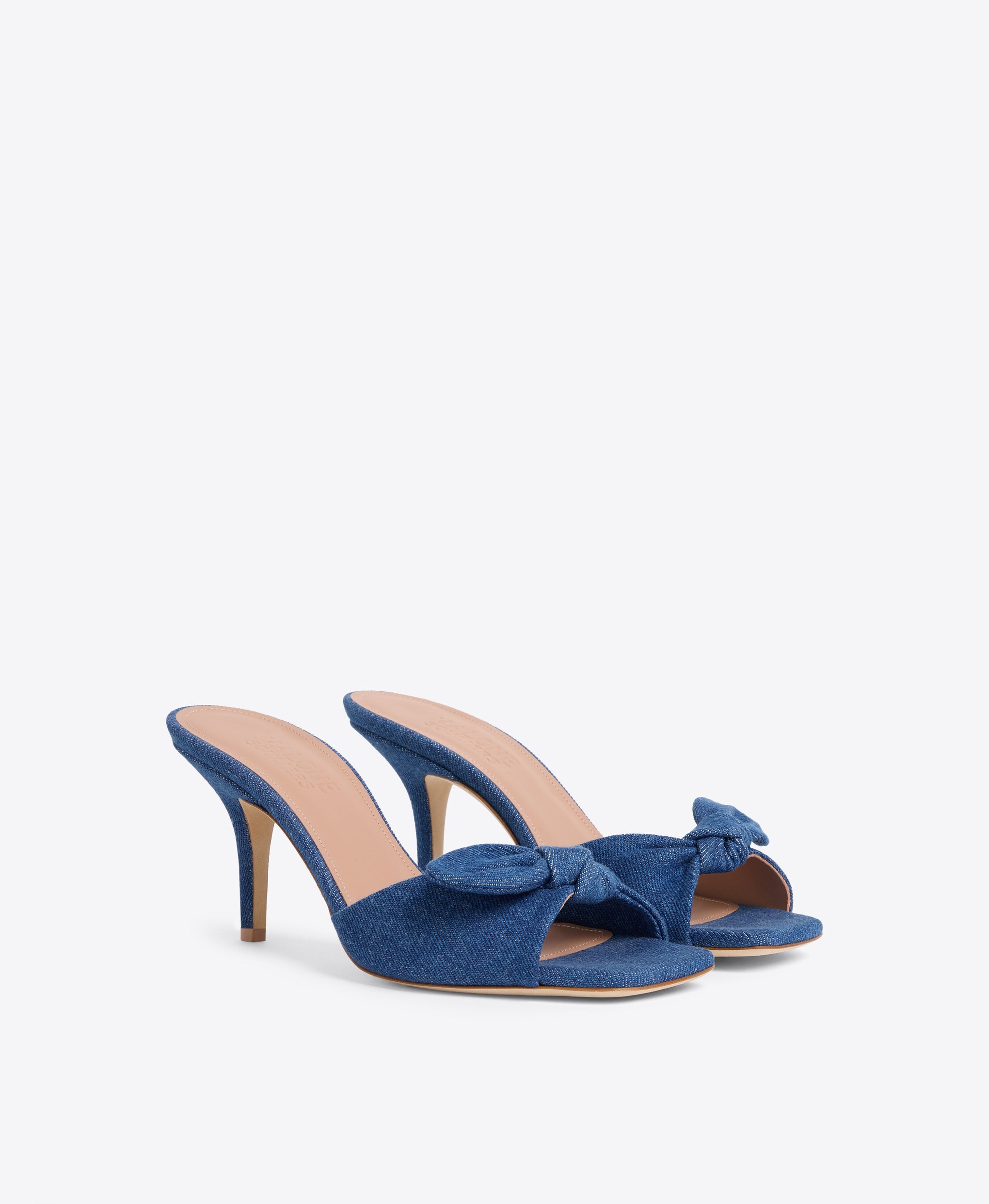 Blue Denim Heeled Sandals Malone Souliers