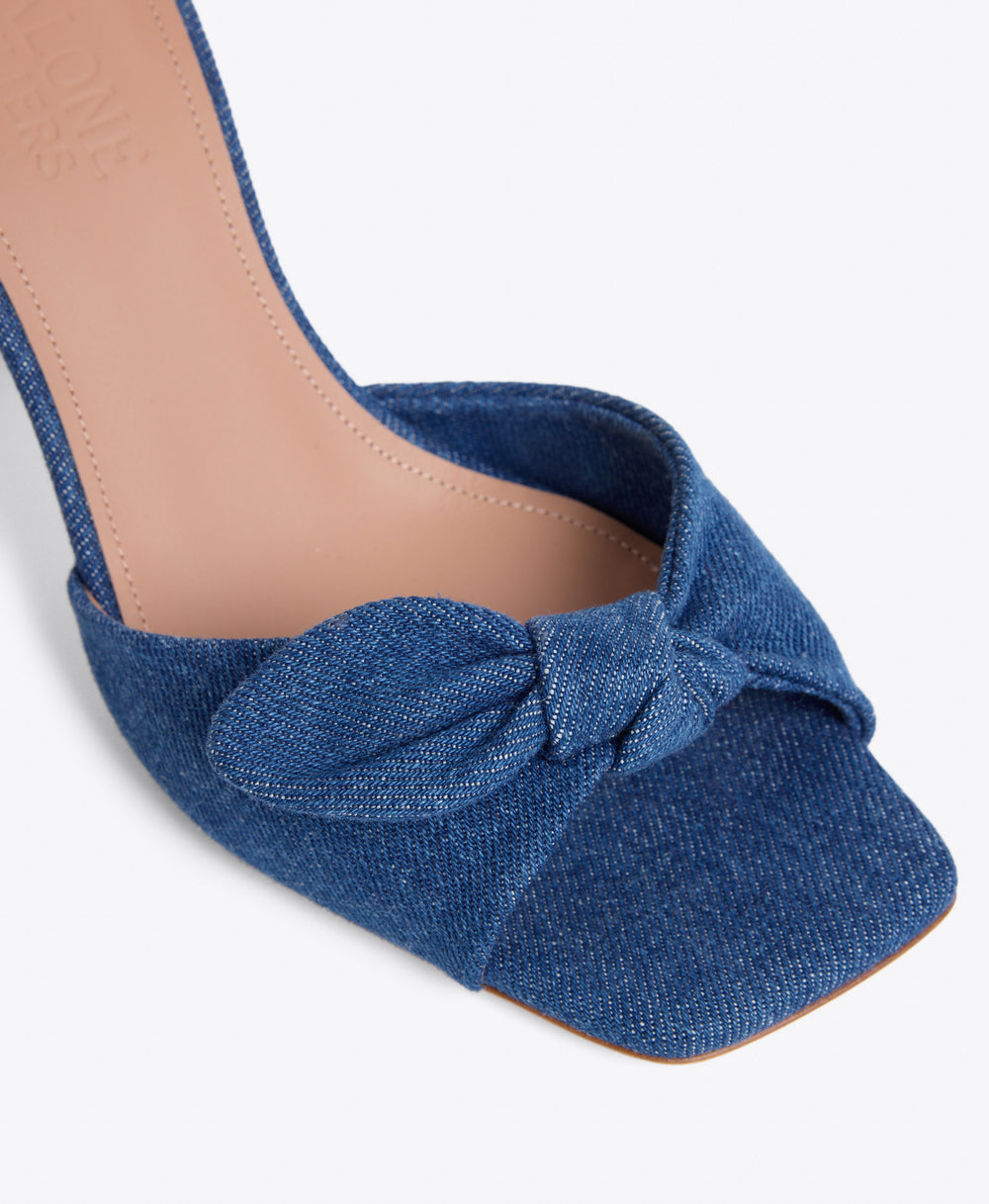 Blue Denim Heeled Sandals Malone Souliers