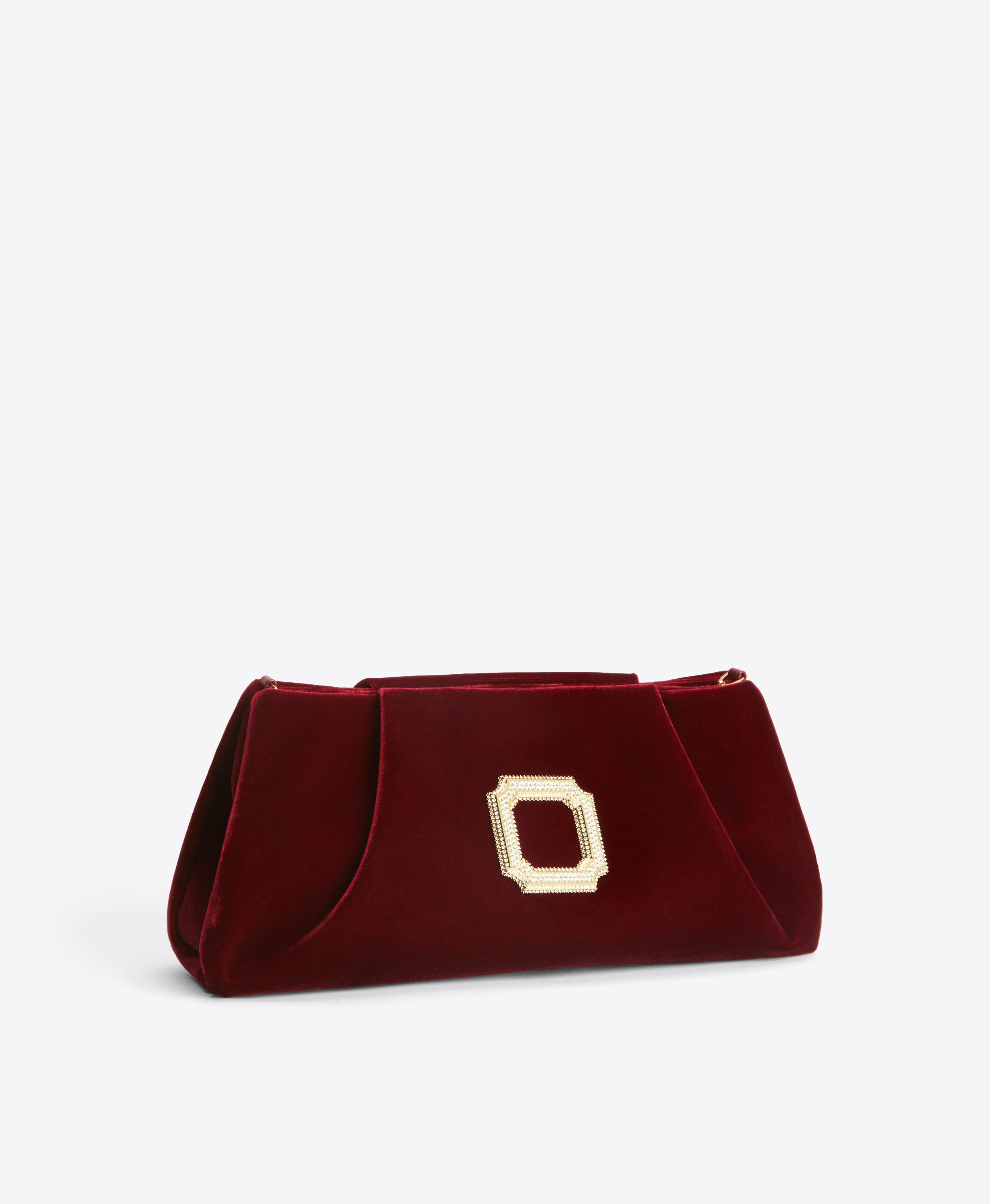 Deep red clutch bag best sale