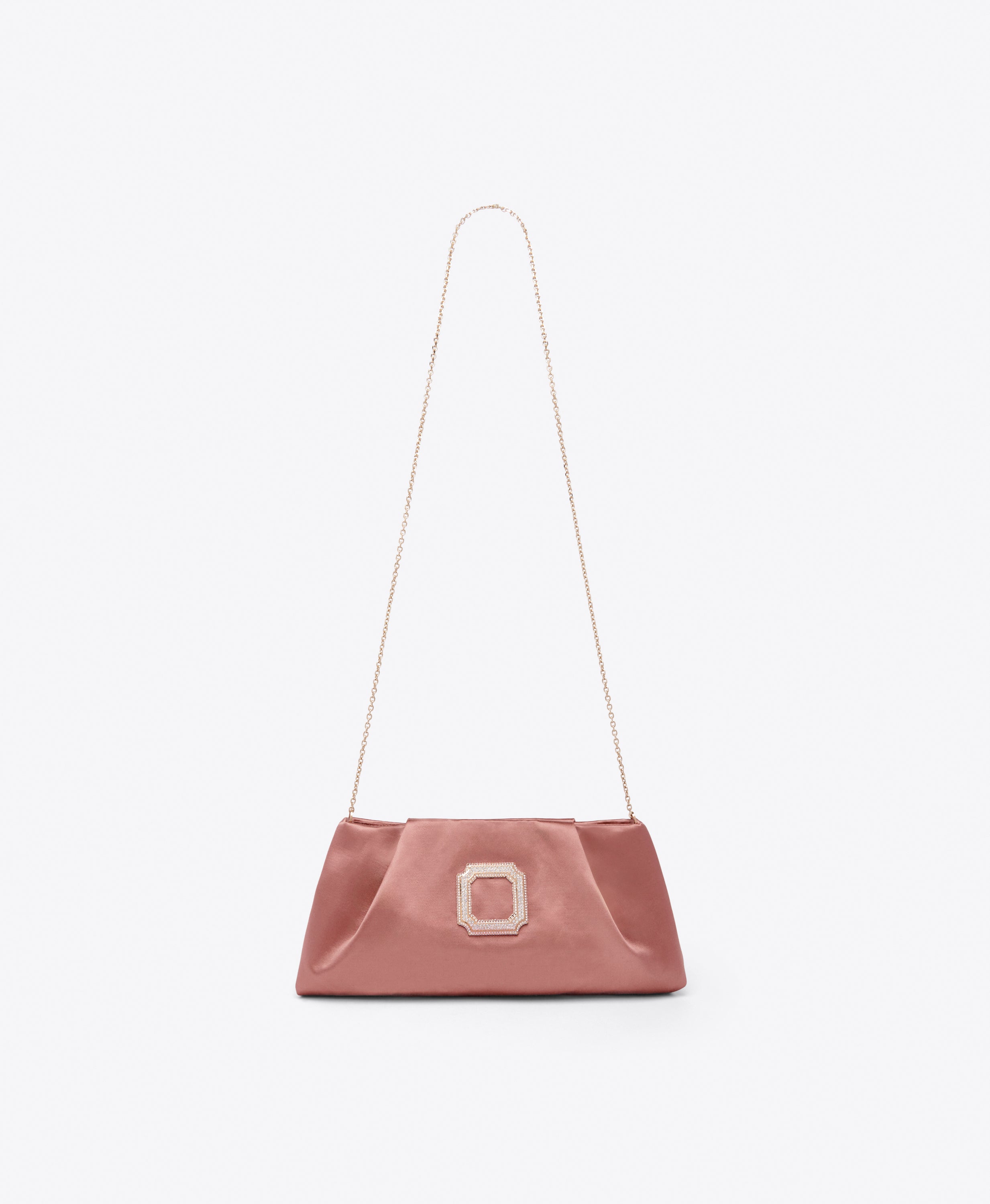 Vittoria Mauve Satin Clutch Bag Malone Souliers