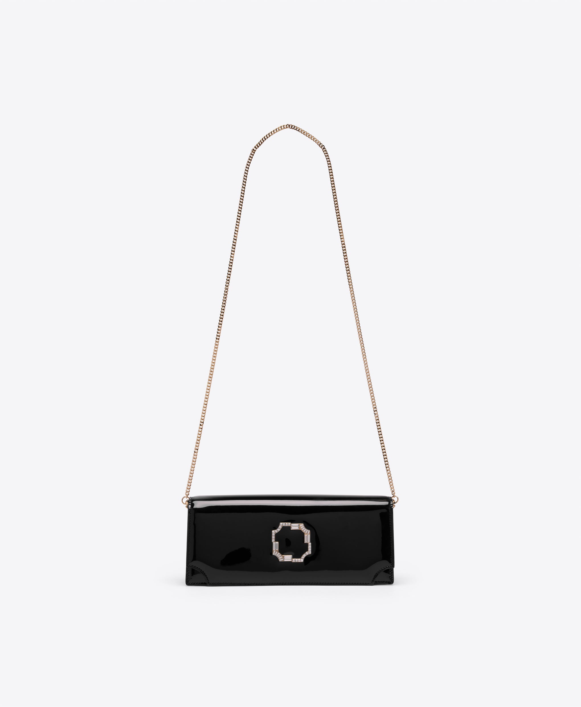 Vivien 50 Black Patent Clutch Malone Souliers