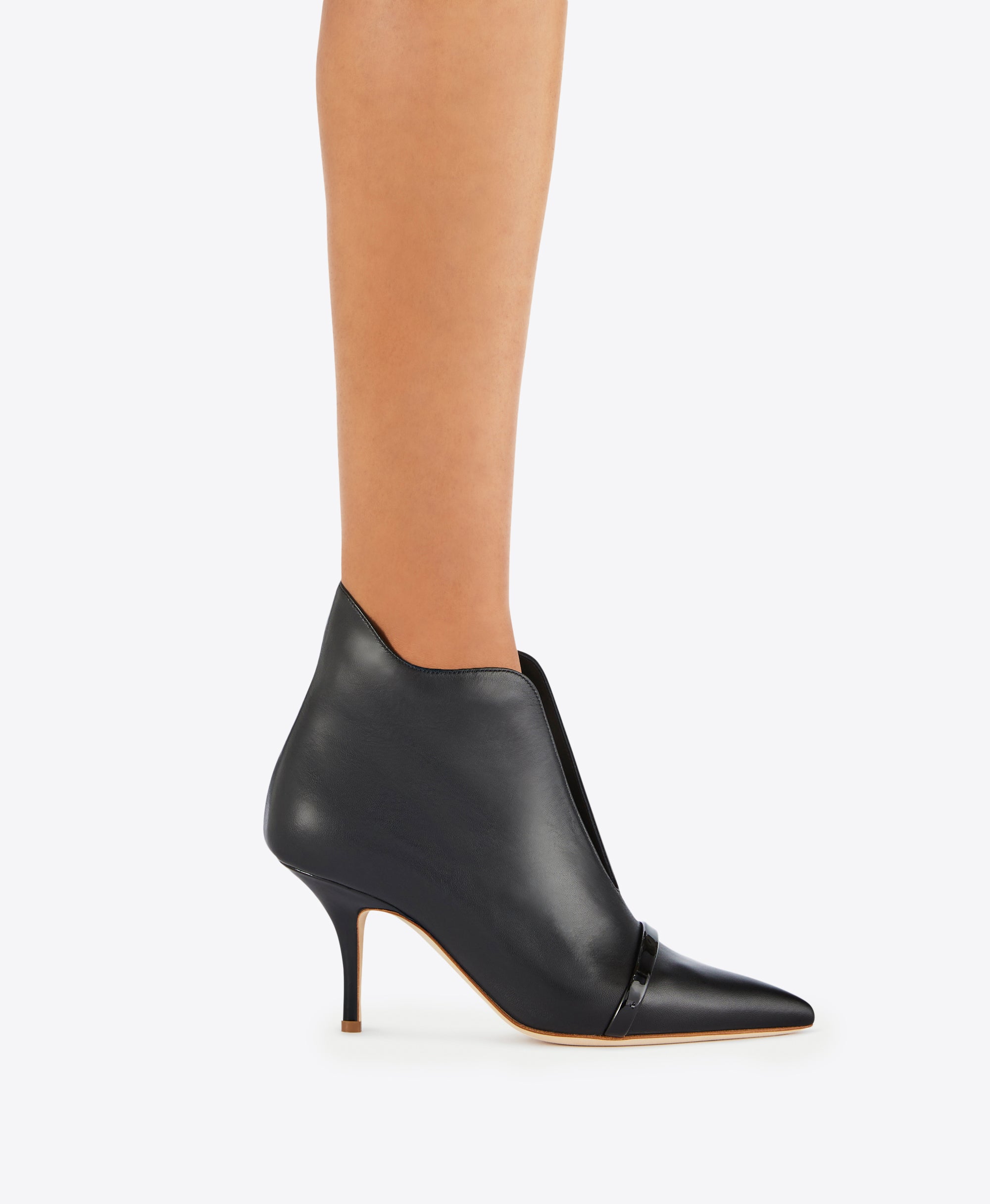 Cora 70 - Black Leather Ankle Boot