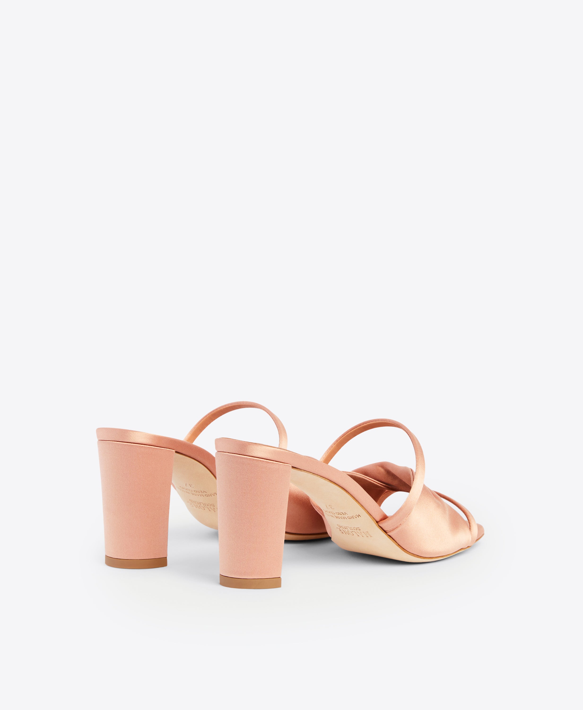 Blush on sale satin sandals