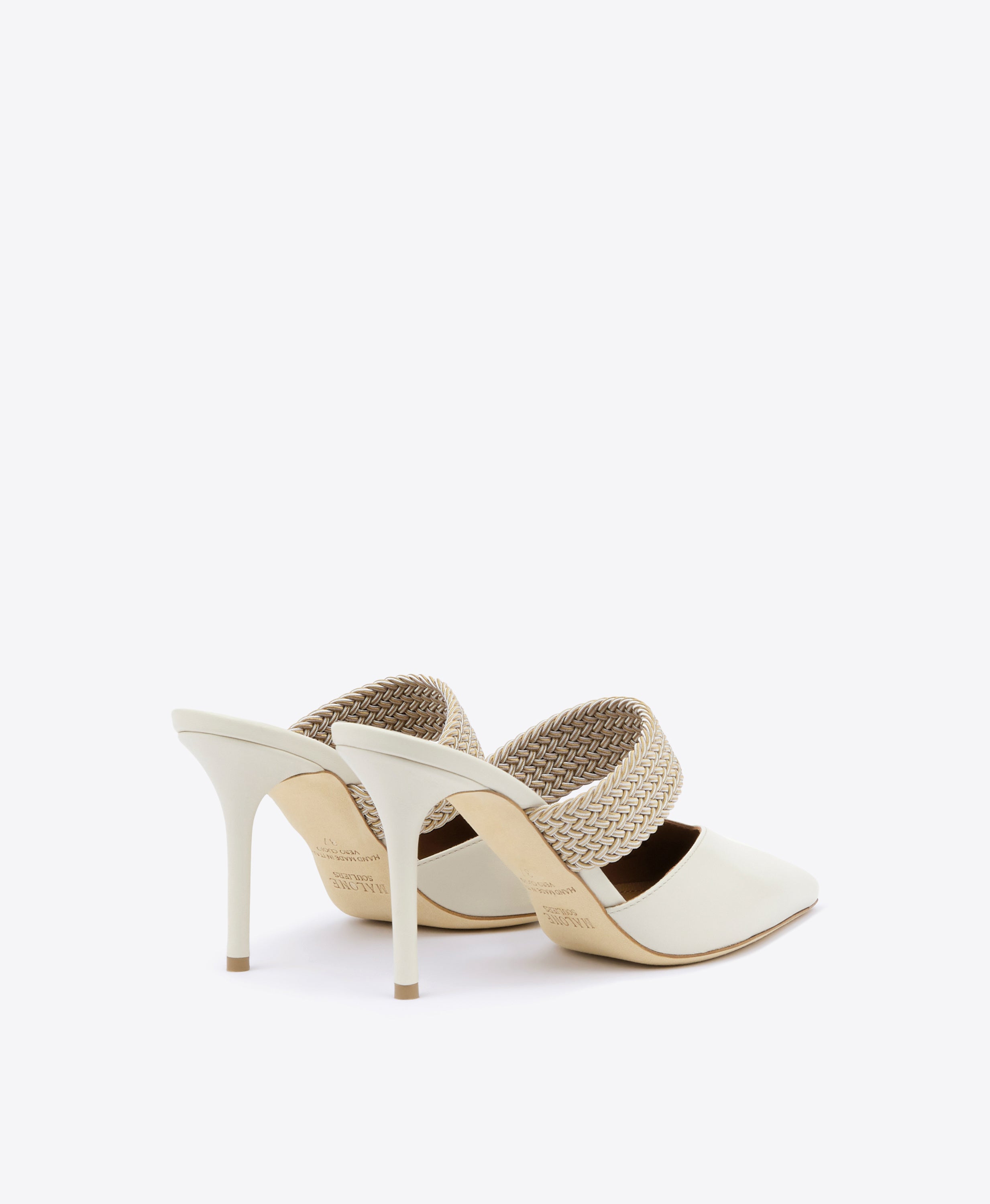 Cream sales mules flat