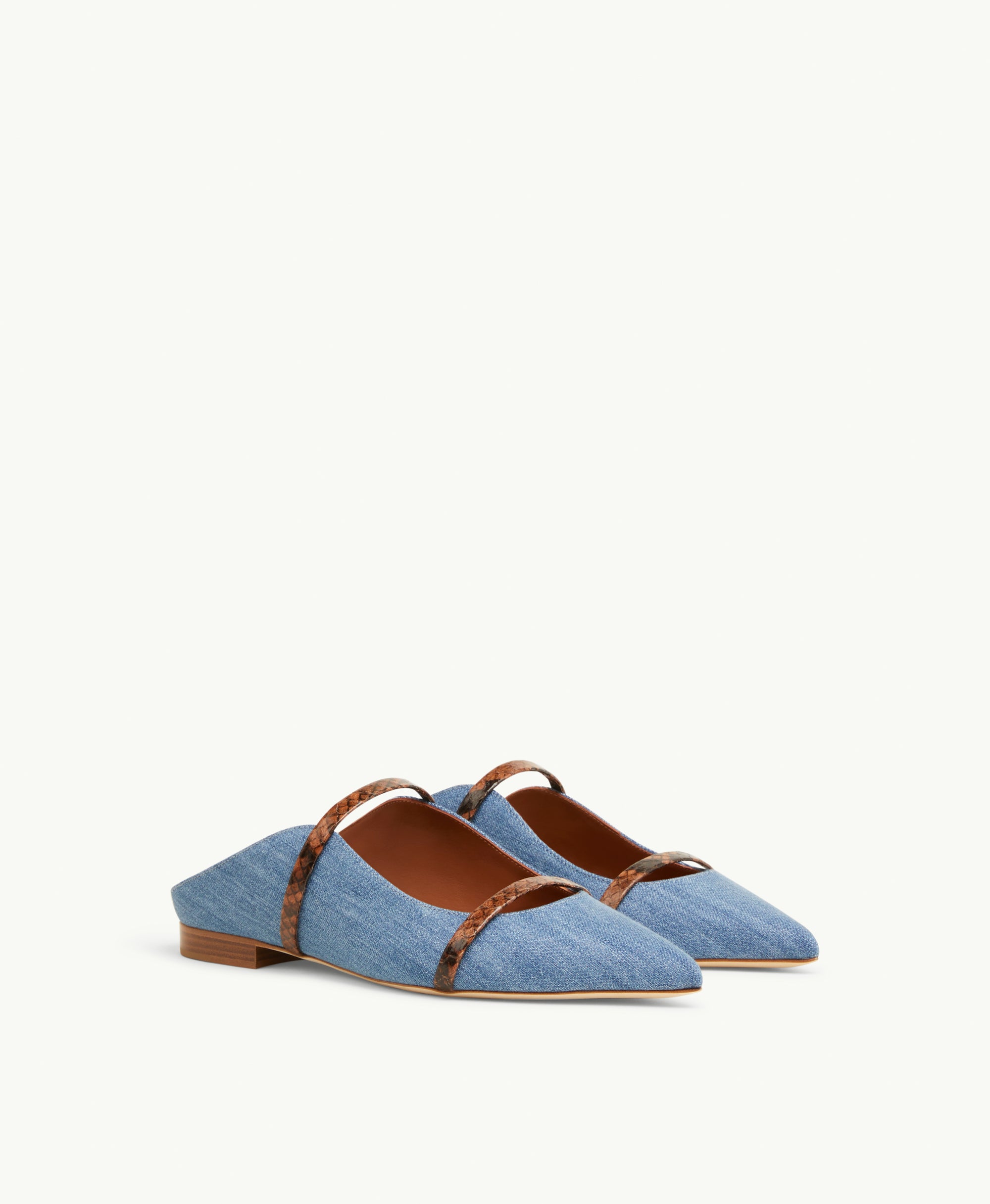 Denim deals flat mules