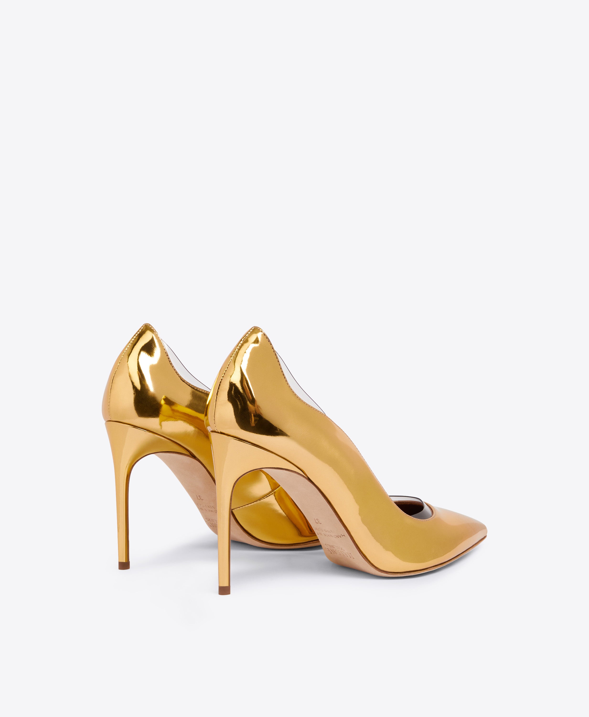 Gold on sale mirror heels