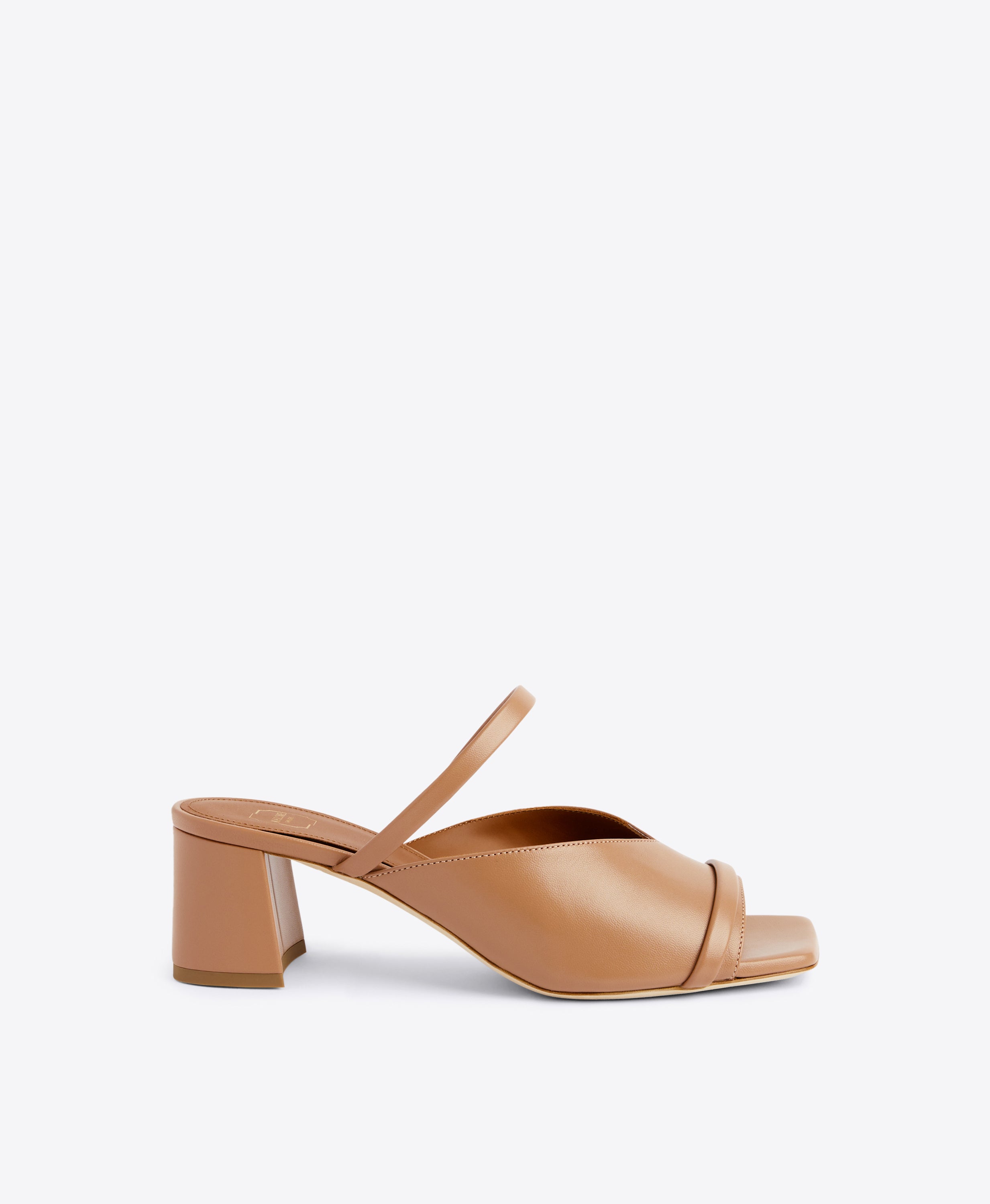 Leather block sale heel mules