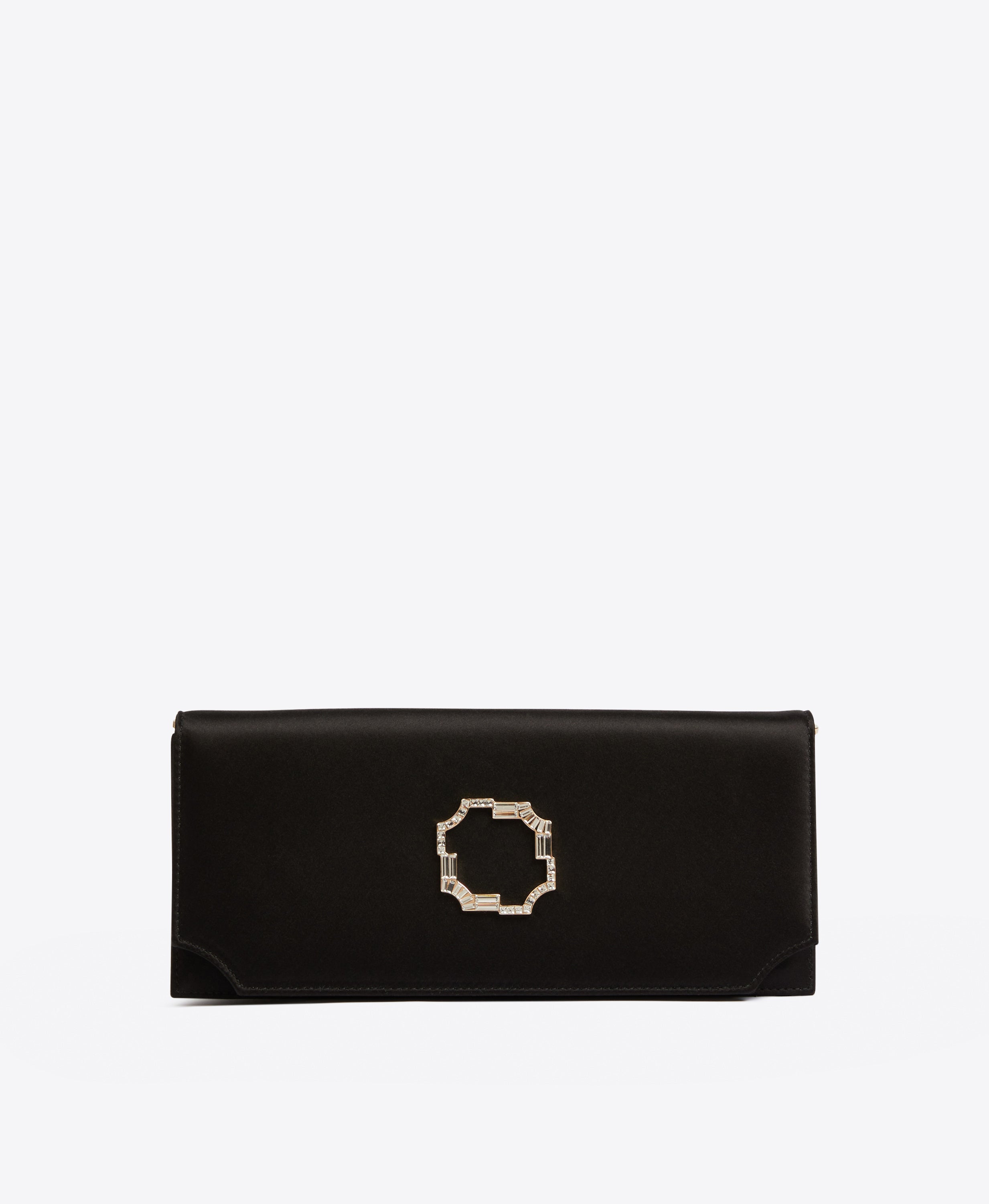 Black best sale satin clutch